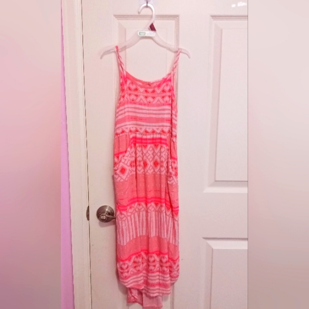 OLD NAVY Pink Patterned Sleeveless Dress